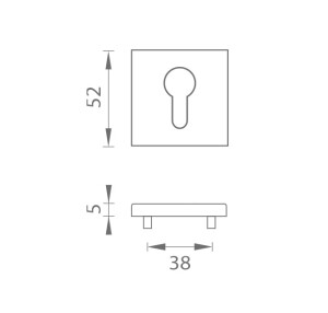 Türrosette MP - AS - HR 5S (OLS - Messing gebürstet)