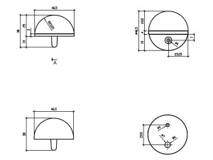 Türstopper MP TURTLE - DS21 (OLV - Messing poliert lackiert)