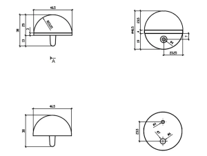 Türstopper MP TURTLE - DS21 (OLS - Gebürstetes Messing)