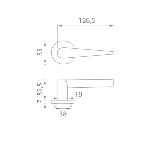 Türbeschläge MP Arnica - R 7S (OLV PVD - Messing poliert lackiert)