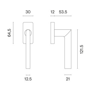 Eurofenstergriff MP PRIMULA - HR 7S (T - Titan)