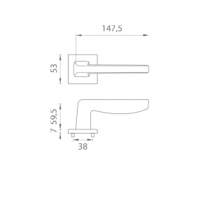 Türbeschläge MP ERBA - HR 7S (T - Titan)