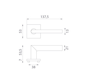 Türbeschläge MP PRIMULA - HR 7S (T - Titan)