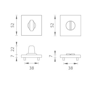 Türrosette MP - HR 7S (BS - Mattschwarz)