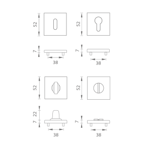 Türrosette MP - HR 7S (OCS - Gebürstetes Chrom)