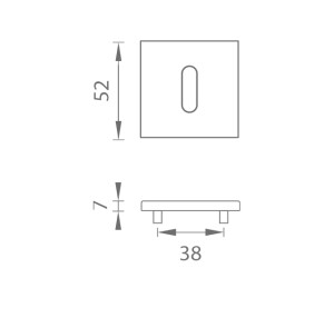 Türrosette MP - HR 7S (OCS - Gebürstetes Chrom)