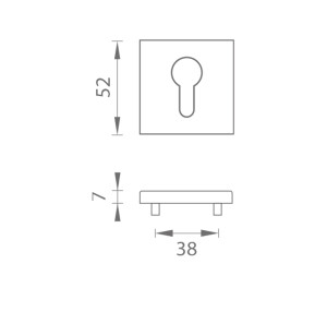 Türrosette MP - HR 7S (OCS - Gebürstetes Chrom)