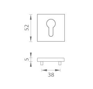 Türrosette MP - HR 7S (OLV PVD - Messing poliert lackiert)