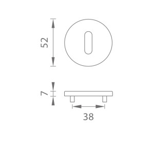 Türrosette MP - R 7S (BS - Mattschwarz)