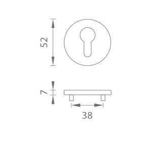 Türrosette MP - R 7S (BS - Mattschwarz)