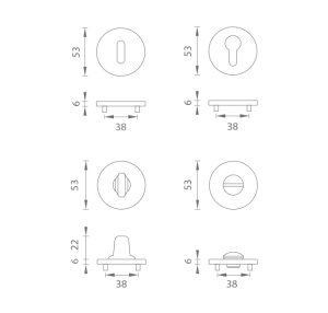 Türrosette MP - R 7S (WS - Weiß matt)