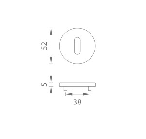 Türrosette MP - R 7S (OLS - Messing gebürstet)