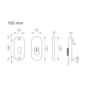 Türrosette MP AXA - BETA2 PLUS (F4 - Bronze eloxiert)