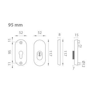 Türrosette MP AXA - BETA2 PLUS (F4 - Bronze eloxiert)