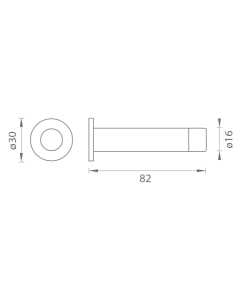 Türstopper an der Wand MP AXA - FS16 (BS - Mattschwarz)