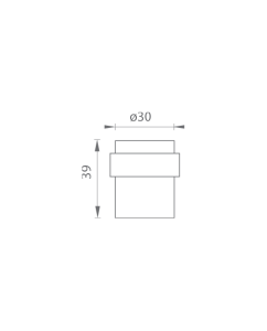 Ovaler Türstopper MP AXA - FS35 (BN - Gebürsteter Edelstahl)