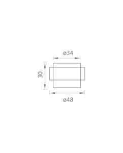 Ovaler Türstopper MP AXA - FS48 (BN - Gebürsteter Edelstahl)