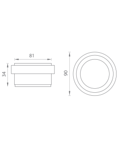 Ovaler Türstopper MP AXA - FS 90 (BN - Gebürsteter Edelstahl)