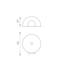 Ovaler Türstopper MP AXA - FS65 (BN - Gebürsteter Edelstahl)