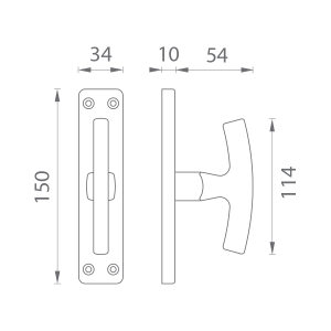 Fensterabstandshalter MP BA - LUCIA (F4 - Bronze eloxiert)