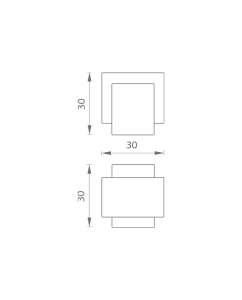 Türstopper MP quadratisch (OC - Glänzendes Chrom)