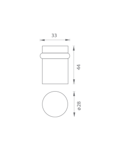 Bodentürstopper MP VÁLEČEK (OCS – Gebürstetes Chrom)