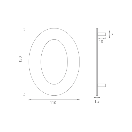 Hausnummer MP - 150 mm - 5