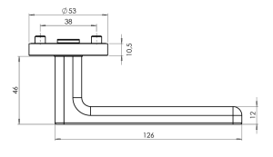 Türbeschlag MP - GK - MINIMAL MODERN - R (Kaschmirgrau)