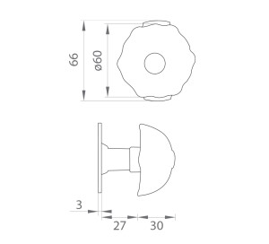 Türkugel gerade MP PORT 388/358 (geschmiedet schwarz)