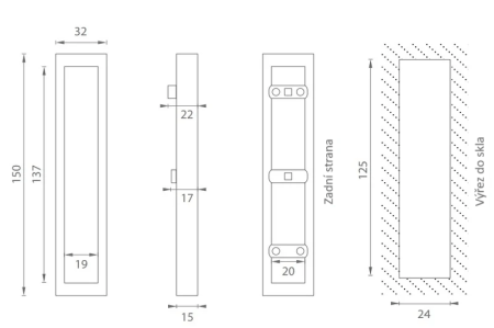 Glasschale ohne Loch MP 1158Z (T - Titan)