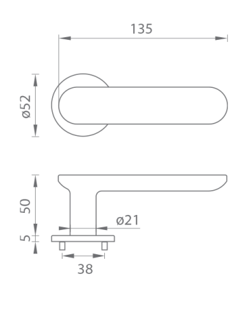 Türbeschlag MP TI - NELA - R 4158 5S (T - Titan)