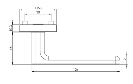 Türbeschlag MP GK - MINIMAL MODERN - HR (Samtgrau)