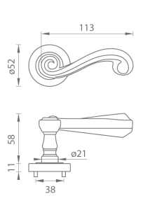 Türbeschlag MP Carla - R 738 (NP - Nickel perlmutt)