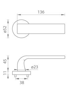 Türbeschlag MP Cinto-R 2732 (WS - Weiß matt)