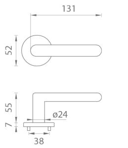 Türbeschlag MP Alora - R 7S (WEISS MATTE)