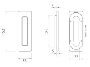 Schiebetürschalen MP TI 4181 5S - ohne Öffnung (OLV)