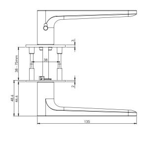 Türbeschläge MP Avus Piatta S - R - S2L (Graphitschwarz)