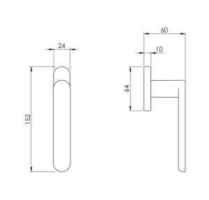 Euro-Fenstergriff MP Pure (OLV – Poliertes, lackiertes Messing)