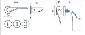 Türbeschläge TWIN FILOO (RC)