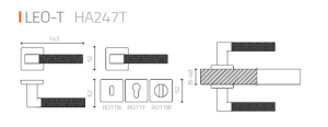 Türbeschlag TWIN LEO-T HA247 HR (CM)