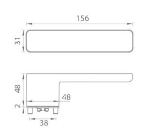 Türbeschlag MP R8 ONE (Graphitschwarz)