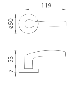 Türbeschlag MP Luxor - R (F4 - Bronze eloxiert)