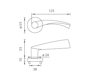 Türbeschläge MP Spirit R (OLS – Gebürstetes Messing)