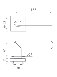 Türbeschlag MP ELIPTICA - HR 4165 5SQ T1 (BS - Mattschwarz)