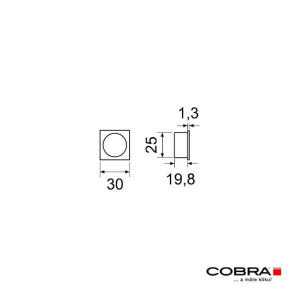 Kausche MQ COBRA eckig (OLV - Messing poliert)