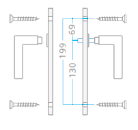 SALE Türbeschläge ACT Lara HR (F1) - PZ90