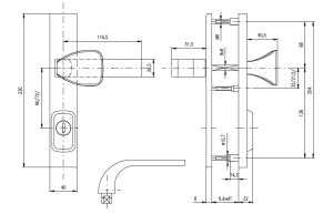 ANGEBOT Sicherheitsbeschläge ROSTEX BK RN802 FONDI (MATTER EDELSTAHL) mit Stiften - Teilung 72 mm, Griff/Griff