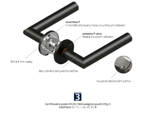 Türbeschlag QOLIBRI Smartbloc WC 1040 - RHR (Titan satiniert)