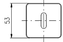 VERKAUF ROSTEX TÜRROSSE - WC (schwarz) - 5x5 cm