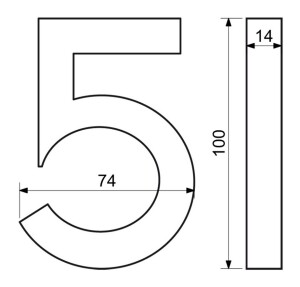 SALE Hausnummer RICHTER 3D (mattschwarz) - 5